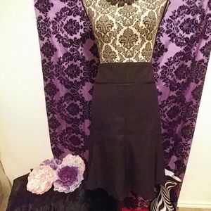 Lane Bryant black polka dot skirt by Lane Bryant size 14